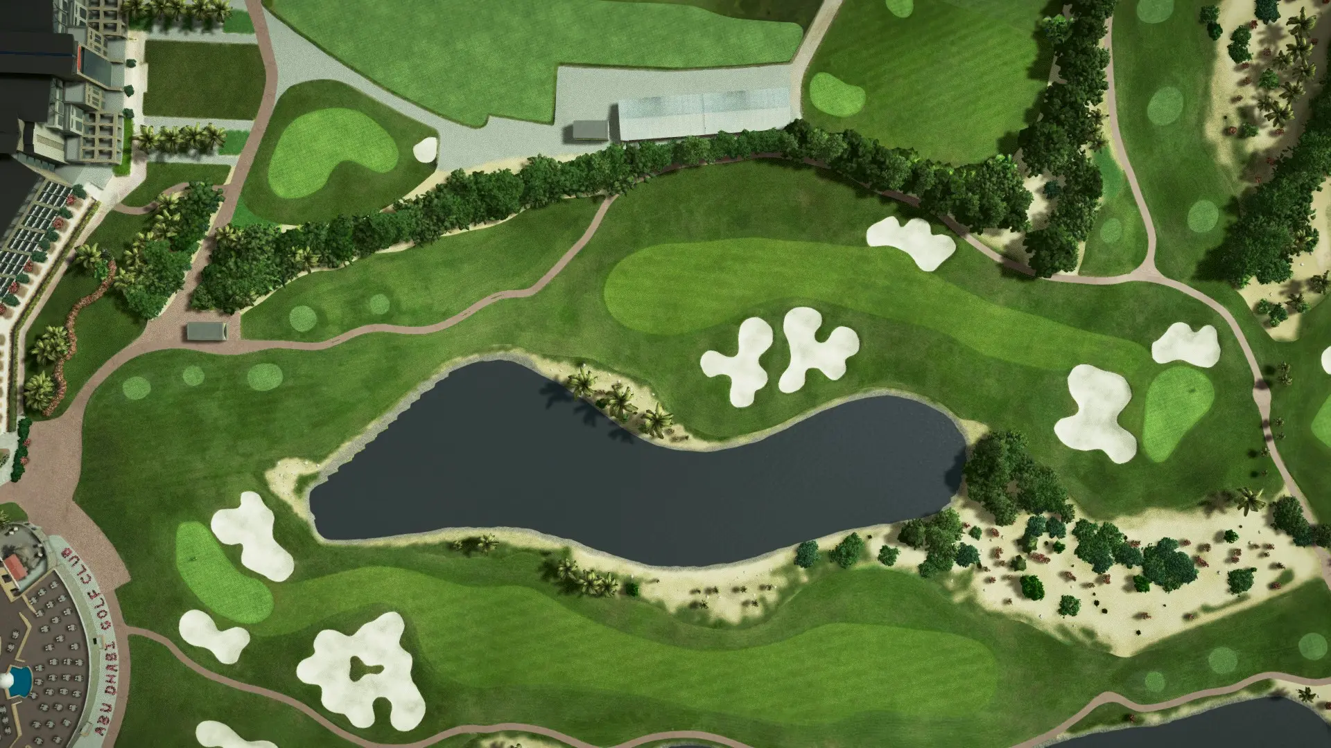 Hole 1 at Abu Dhabi Golf Club - National Course