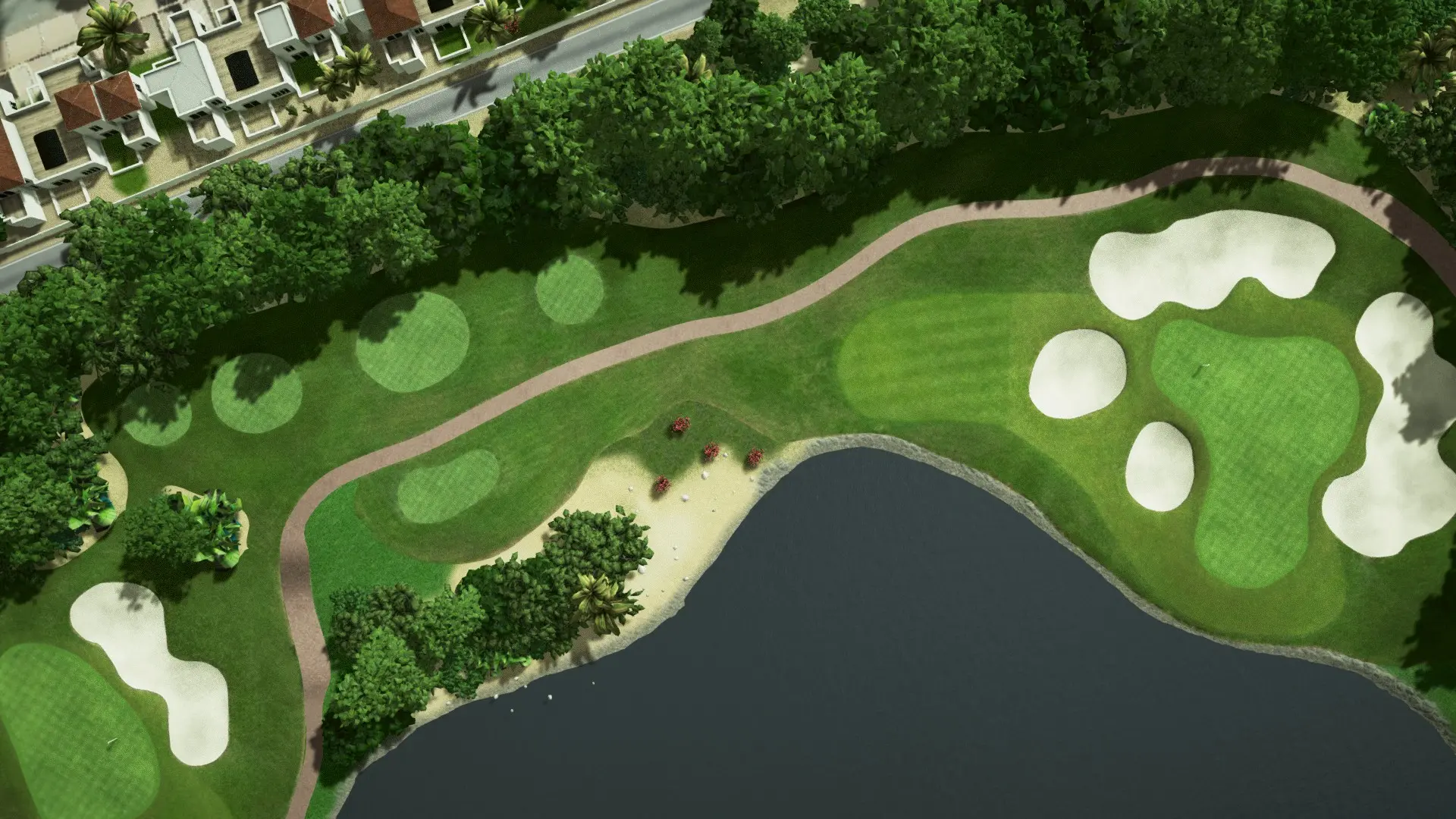 Hole 4 at Abu Dhabi Golf Club - National Course