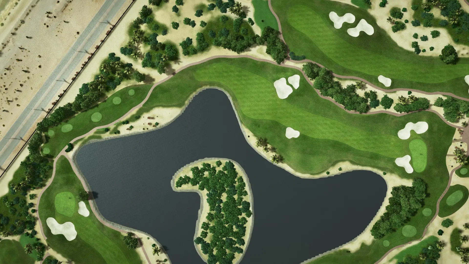 Hole 17 at Abu Dhabi Golf Club - National Course