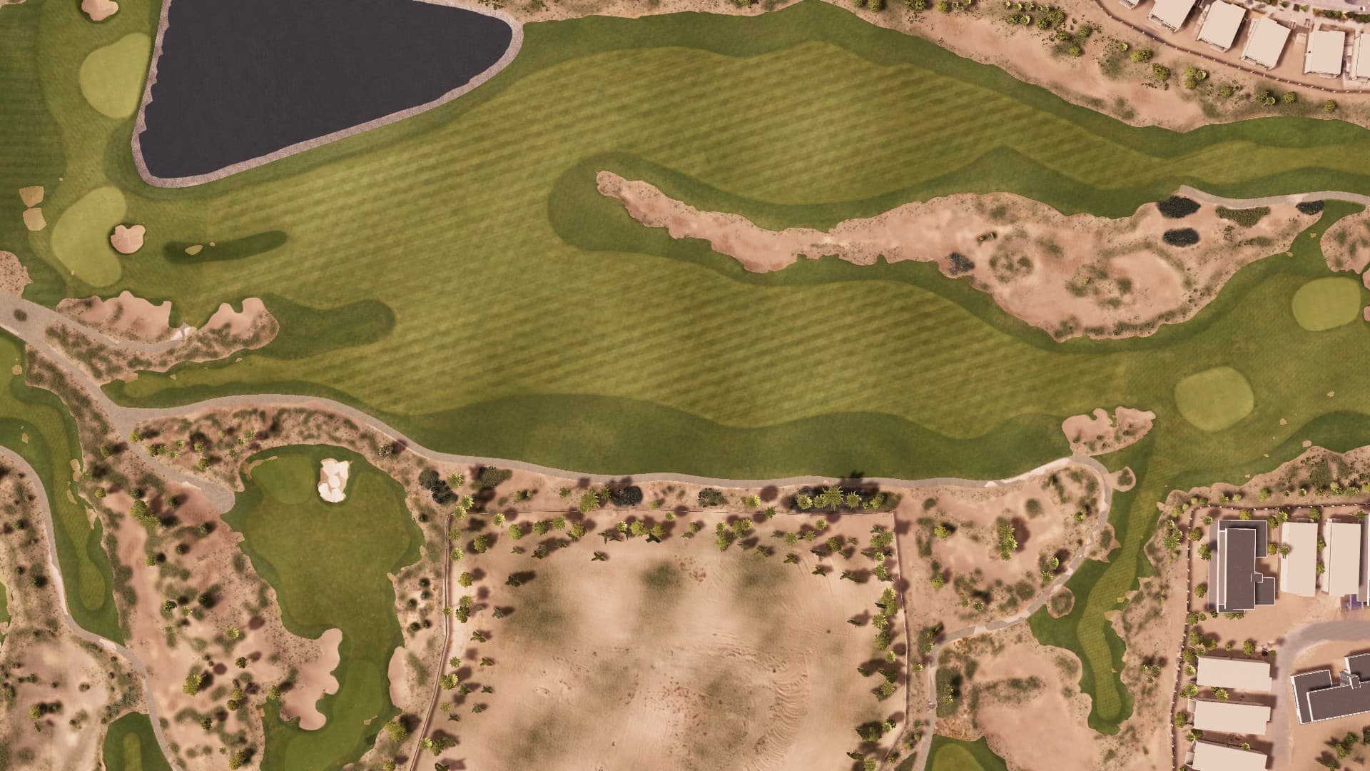 Hole 1 at Trump International Dubai