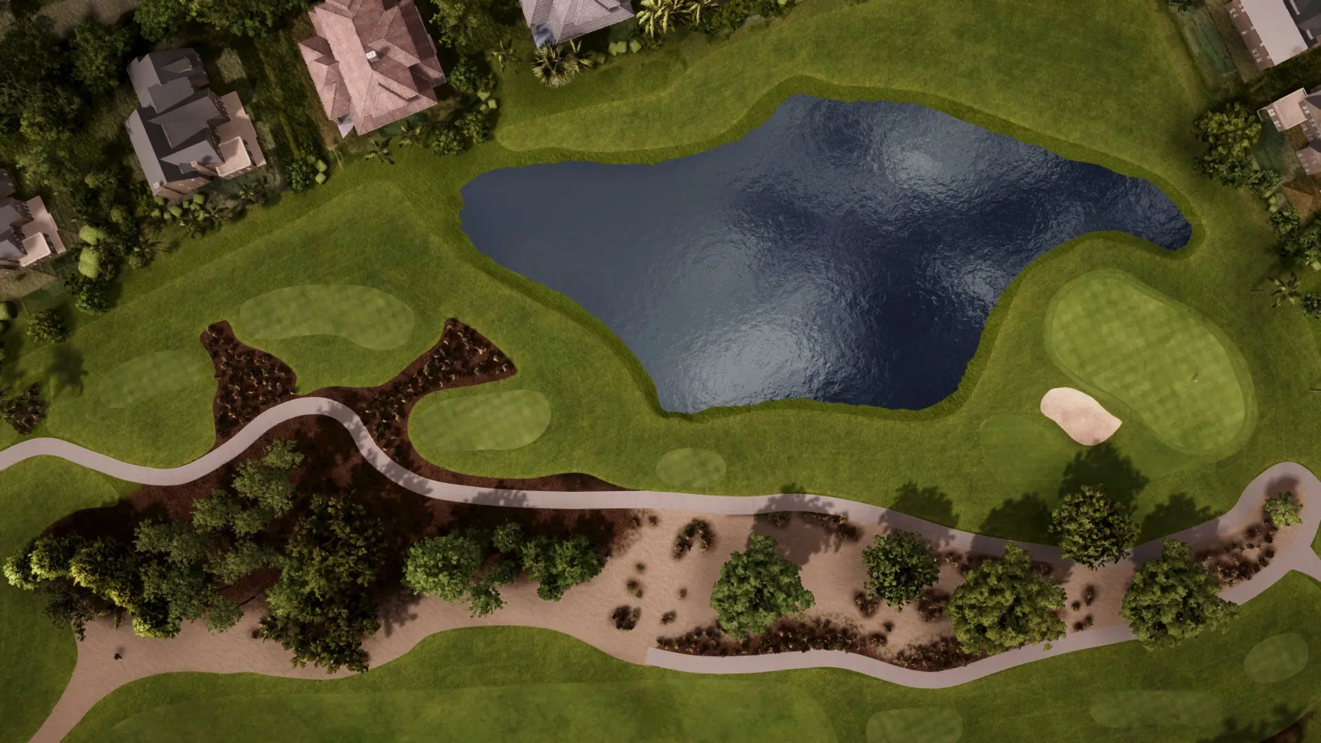 Hole 3 at Wyndemere Country Club - Gold/Green