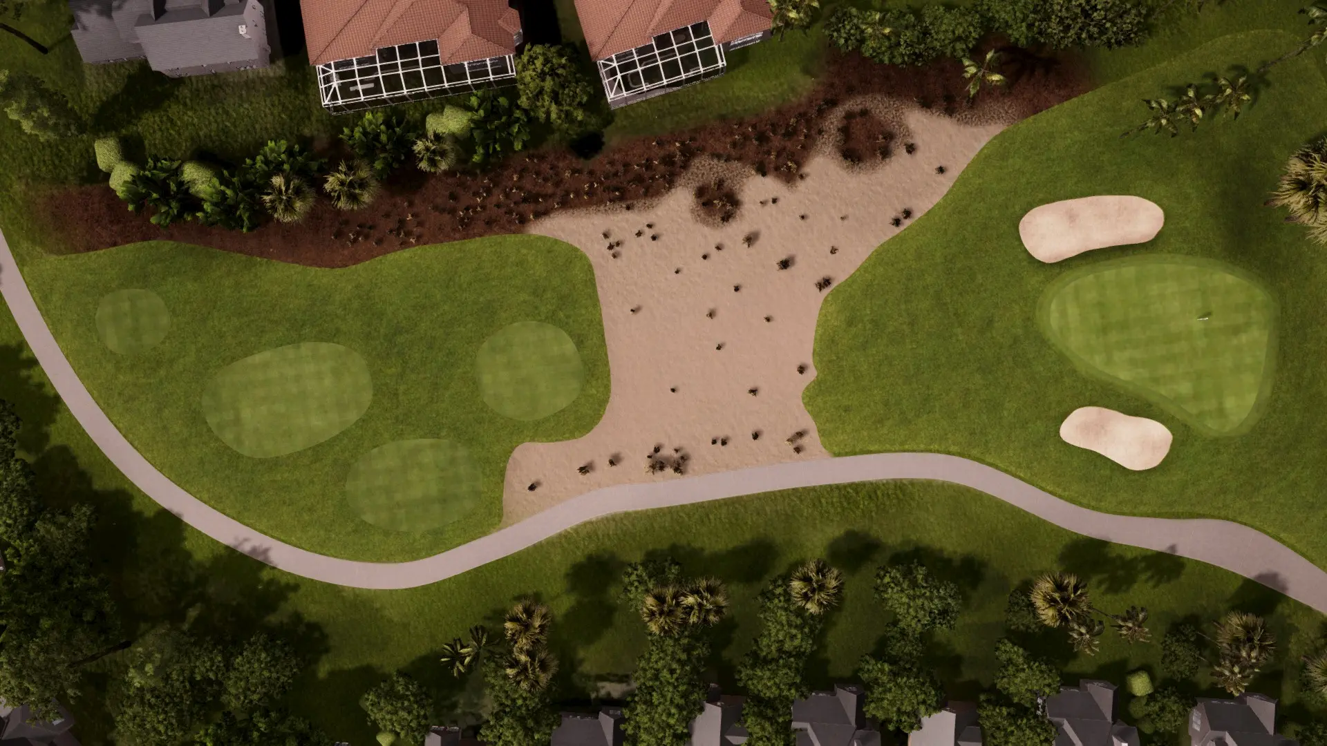 Hole 17 at Wyndemere Country Club - Gold/Green