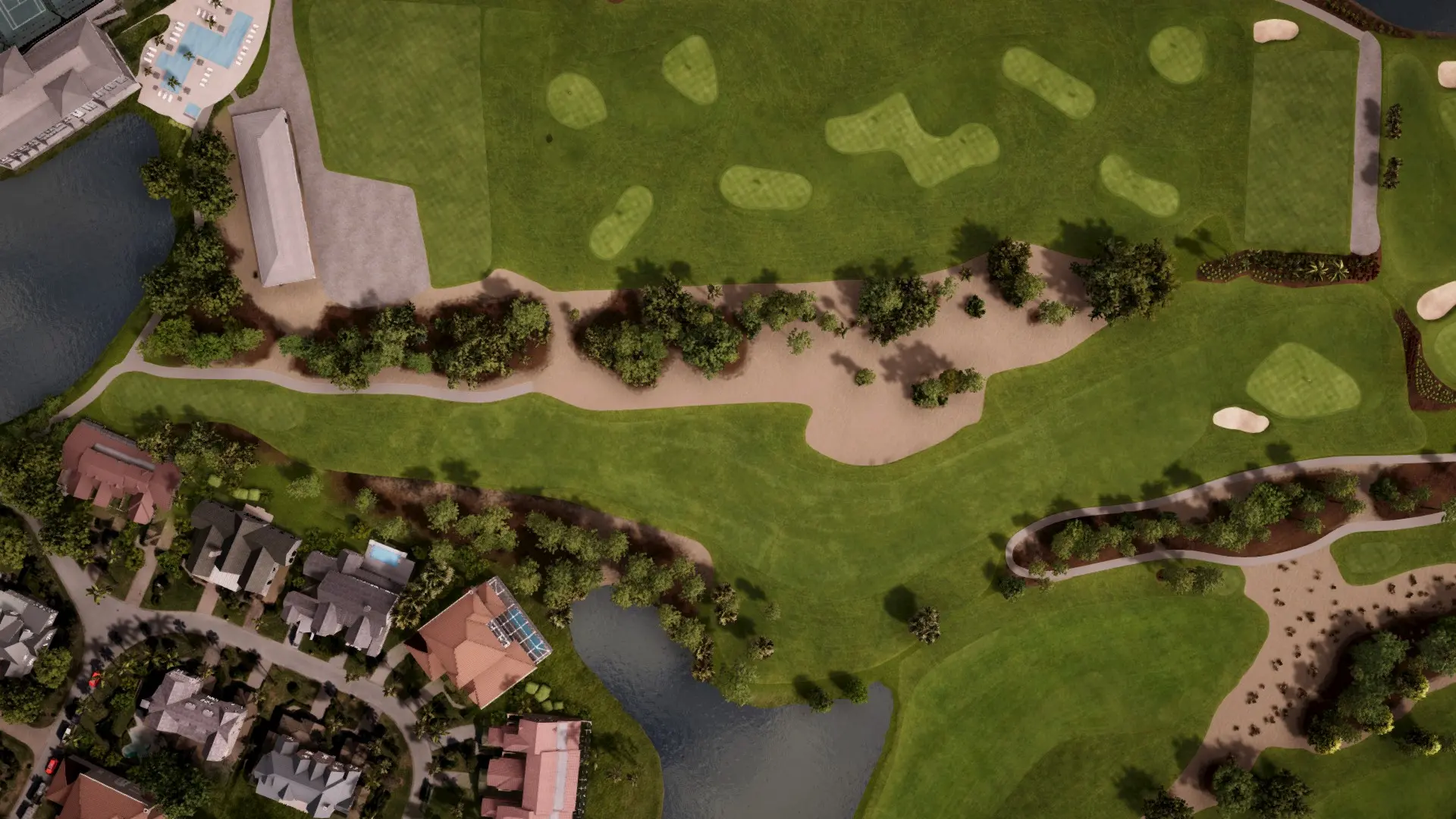 Hole 1 at Wyndemere Country Club - Green/White
